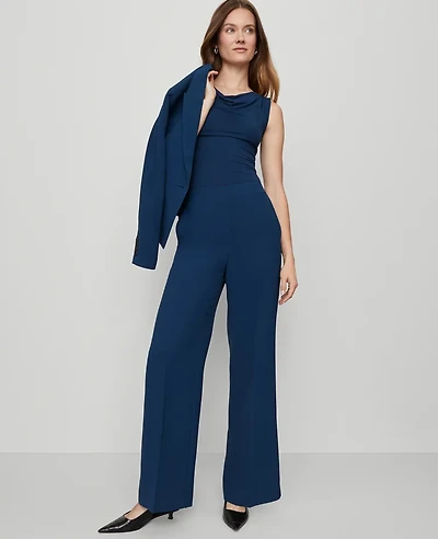 Ann Taylor The Wide-Leg Pant Fluid Crepe Moonlit Backdrop Women's