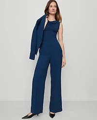 Ann Taylor The Wide-Leg Pant Fluid Crepe Moonlit Backdrop Women's