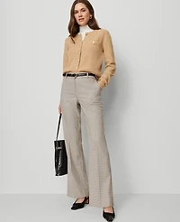 Ann Taylor The Petite Jayne Trouser Pant Houndstooth Cafe Au Lait Women's