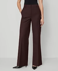 Ann Taylor The Petite Wide-Leg Pant Classic Burgundy Women's