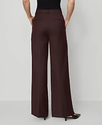 Ann Taylor The Petite Wide-Leg Pant Classic Burgundy Women's
