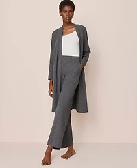 Ann Taylor Ribbed Lounge Duster Dark Graphite Heather Women's