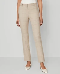 Ann Taylor The Eva Ankle Pant Plaid - Curvy Fit Neutral Multi Women's