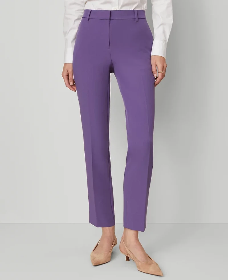 Ann Taylor The Petite Eva Ankle Pant Doubleweave Majestic Violet Women's