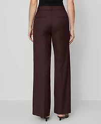 Ann Taylor The Petite Wide-Leg Pant — Curvy Fit Classic Burgundy Women's