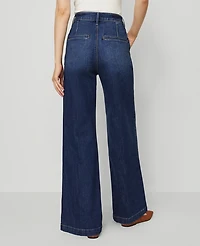 Ann Taylor The Petite Trouser Jean Bright Medium Stone Wash Women's