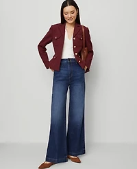 Ann Taylor The Petite Trouser Jean Bright Medium Stone Wash Women's