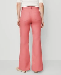 Ann Taylor Petite Weekend Collection Go-Everywhere Flare Pant Size 8 French Pink Clay Women's