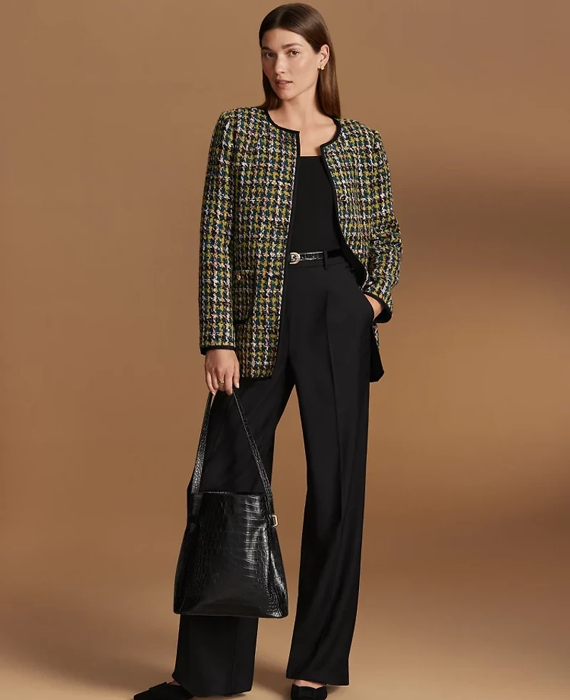 Ann Taylor The Side Button Wide-Leg Pant Women's