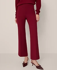 Ann Taylor The Petite Side Zip Flare Pant Size 12 Cherry Pie Women's