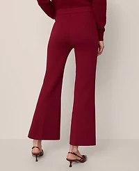 Ann Taylor The Petite Side Zip Flare Pant Size 12 Cherry Pie Women's