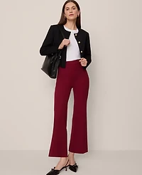 Ann Taylor The Petite Side Zip Flare Pant Size 12 Cherry Pie Women's