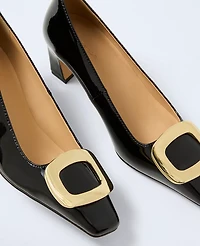 Ann Taylor Patent Leather Buckle Pump Women's
