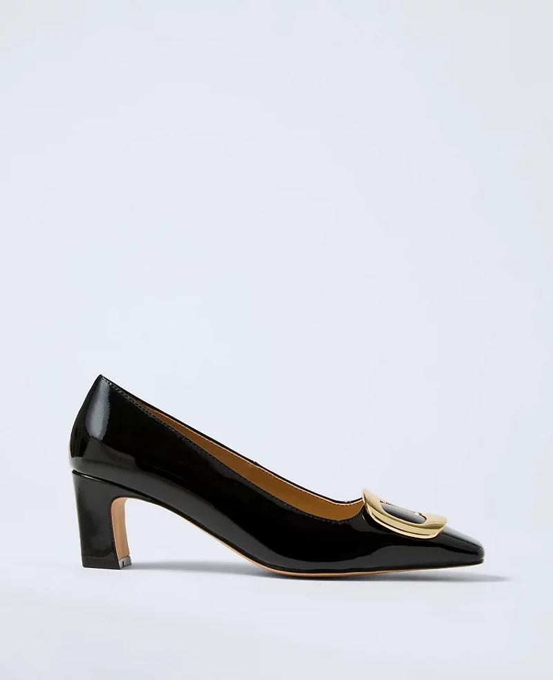 Ann Taylor Patent Leather Buckle Pump Women's