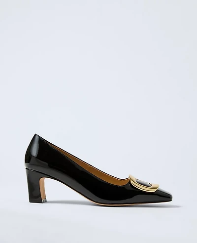 Ann Taylor Patent Leather Buckle Pump Women's