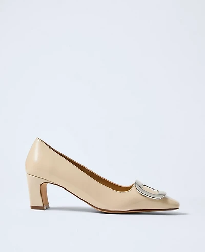 Ann Taylor Patent Leather Buckle Pump Women's