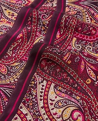 Ann Taylor Skinny Paisley Silk Scarf Poised Plum Women's