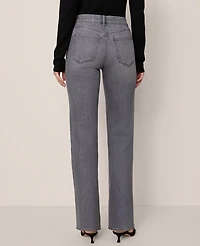 Ann Taylor The Perfect Straight Jean Authentic Light Grey Wash Women's