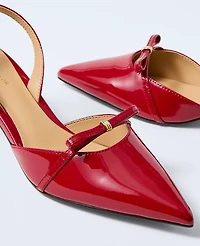Ann Taylor Patent Leather Slingback Pump Jewel Red Women's