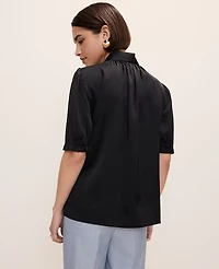 Ann Taylor Satin Bow Blouse Women's