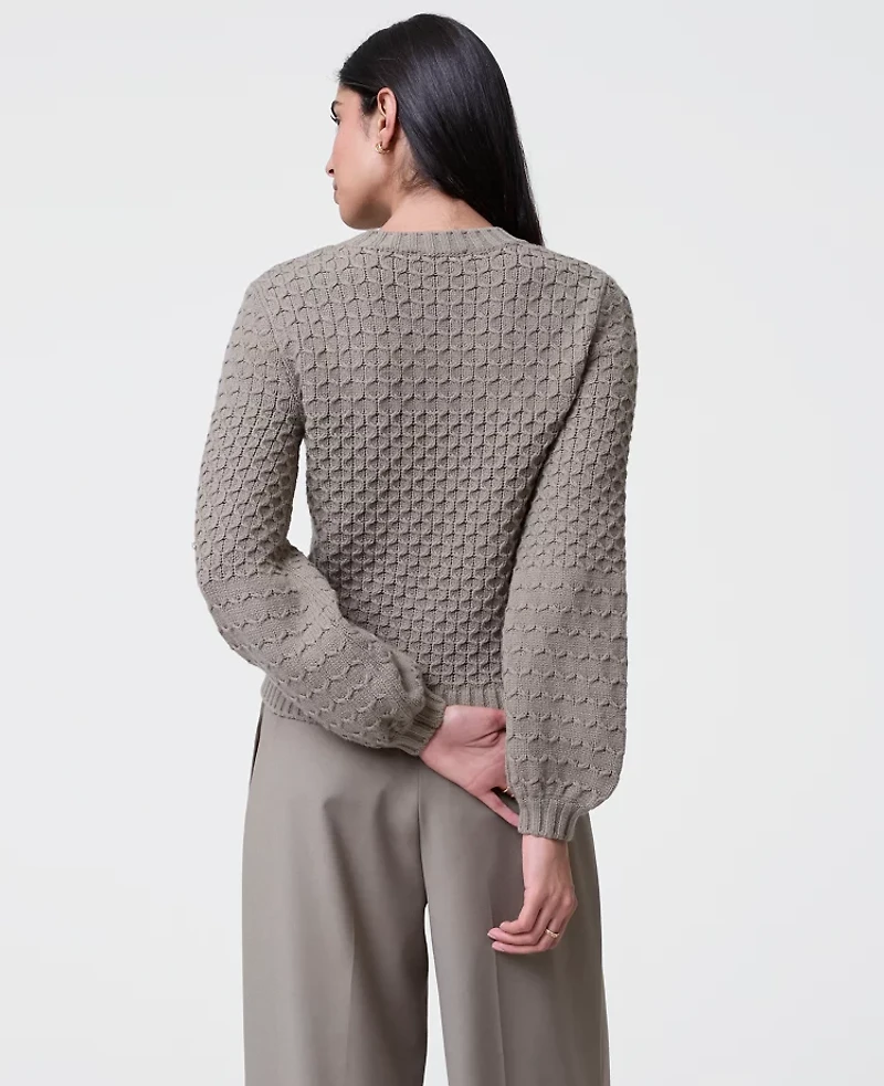 Ann Taylor Blouson Sleeve Crew Neck Sweater Women's