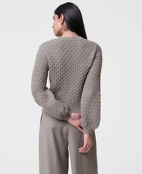 Ann Taylor Blouson Sleeve Crew Neck Sweater Women's