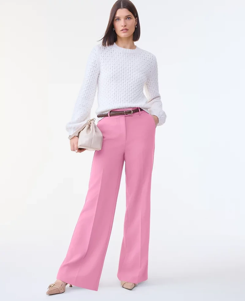 Ann Taylor Honeycomb Cable Crew Neck Sweater Women's