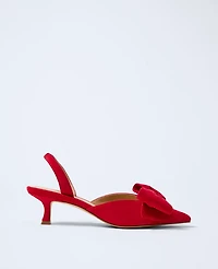 Ann Taylor Suede Bow Slingback Pump Women's