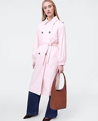 Ann Taylor Weekend Collection Hooded Trench Coat Blush Haze Women's