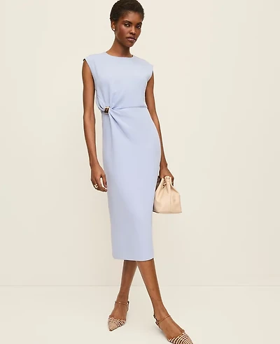 Ann Taylor Crew Neck Twist Sheath Dress Women's
