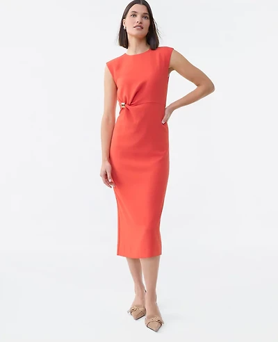 Ann Taylor Crepe Twist Sheath Dress Women's