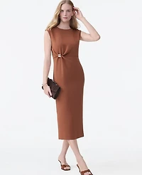 Ann Taylor Crew Neck Twist Sheath Dress Women's