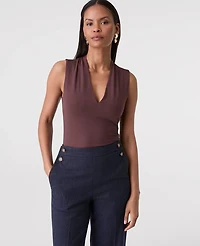 Ann Taylor Sleeveless V-Neck Top Women's