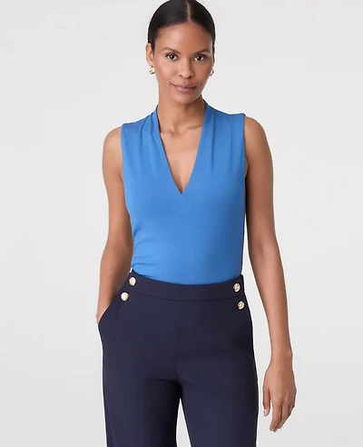 Ann Taylor Sleeveless V-Neck Top Women's