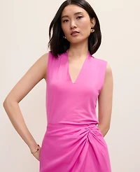 Ann Taylor Sleeveless V-Neck Top Women's