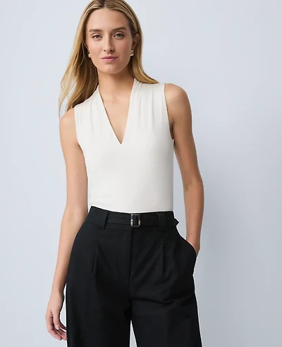 Ann Taylor Sleeveless V-Neck Top Women's