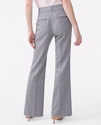 Ann Taylor The Jayne Trouser Houndstooth Blue/Tan Multi Women's