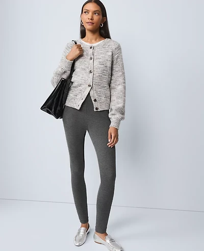 Ann Taylor Petite Weekend Collection Classic Pull On Legging Moonlight Grey Heather Women's