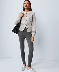 Ann Taylor Petite Weekend Collection Classic Pull On Legging Moonlight Grey Heather Women's