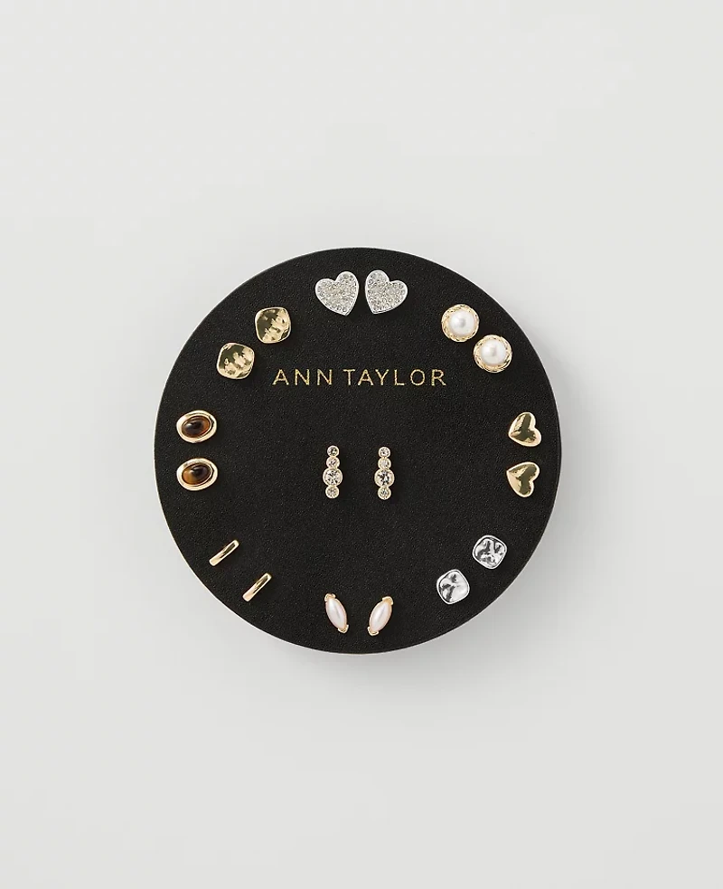 Ann Taylor Stud Earring Set Goldtone Women's