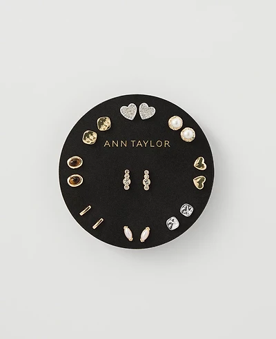 Ann Taylor Stud Earring Set Goldtone Women's