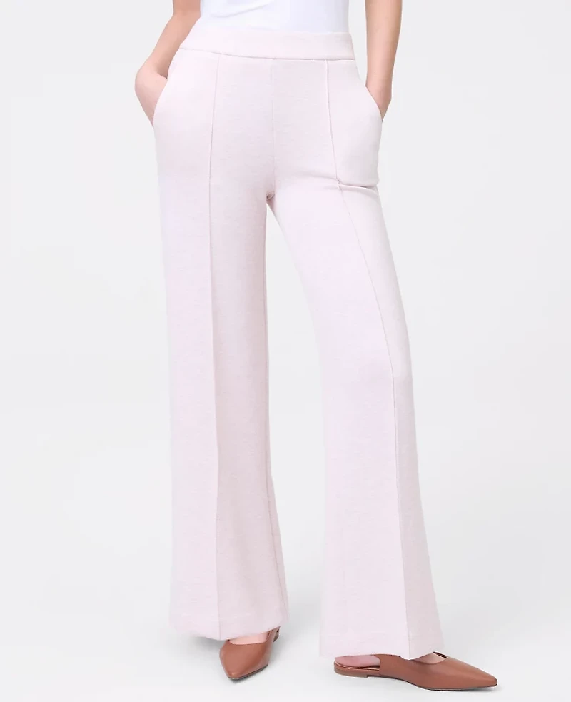Ann Taylor Weekend Collection Wide-Leg Pant CloudPlush Heather Women's