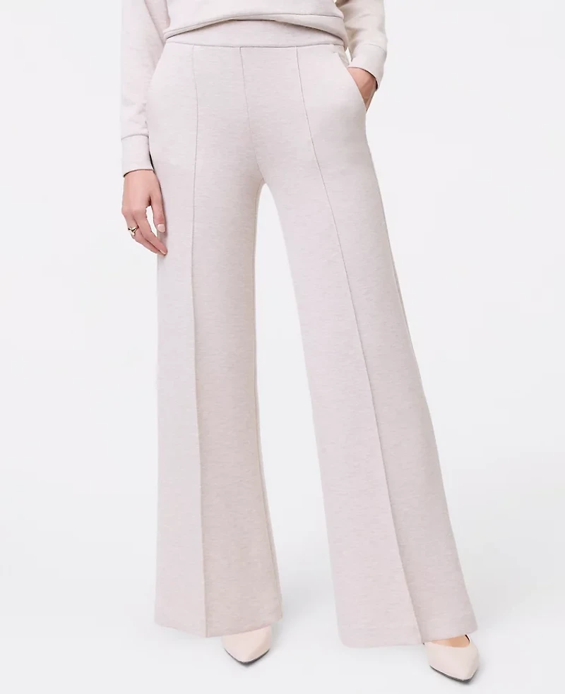 Ann Taylor Weekend Collection Cloud Plush Wide-Leg Pant Heather Women's