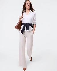 Ann Taylor Weekend Collection Cloud Plush Wide-Leg Pant Heather Women's