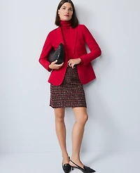 Ann Taylor The Petite Two-Button Blazer in Fluid Crepe Size 4 Jewel Red Women's