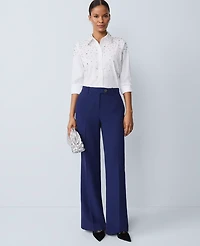 Ann Taylor The Petite Perfect Flare Pant Twilight Sea Women's