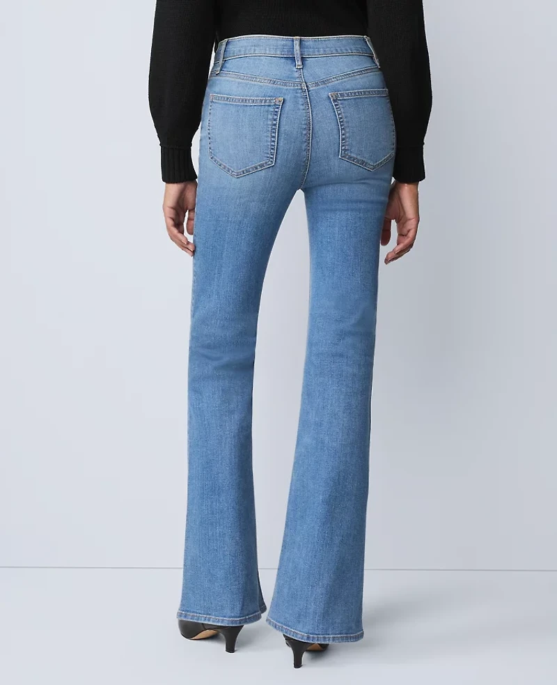 Ann Taylor The Boot Jean — Curvy Fit Bright Mid Indigo Wash Women's