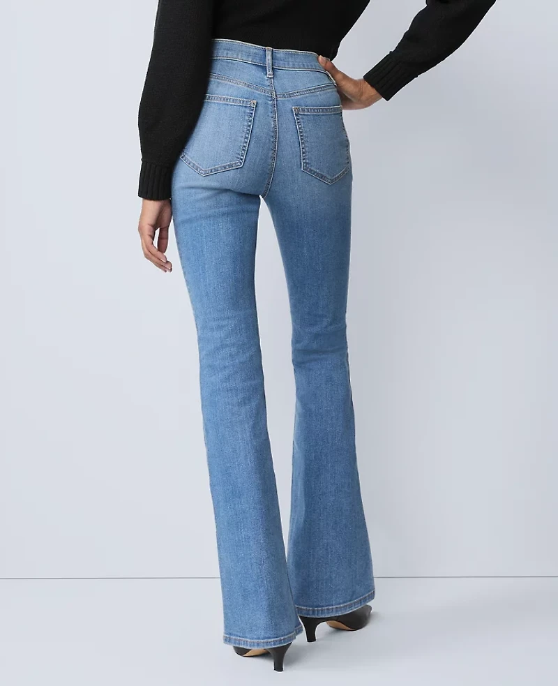 Ann Taylor The Boot Jean Bright Mid Indigo Wash Women's