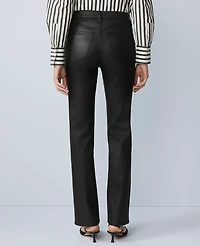 Ann Taylor The Petite Coated Perfect Straight Jean Black Women's