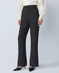 Ann Taylor The Petite Dotted Jayne Trouser Black Women's